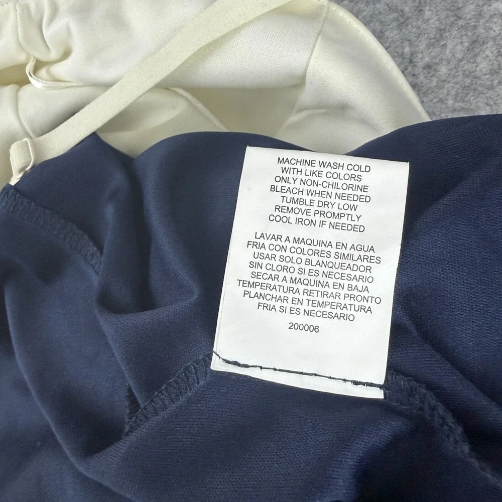 Candies Woman's White Lace & Blue Floral Wide Leg Jumpsuit Slits Y2K 90s Cottage - Picture 9 of 9